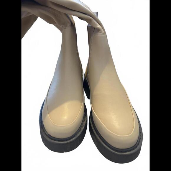 DISCOUNT SHIPPING NEW Franco Sarto Janna Stylish Chunky Knee-High Boots size 6 - Picture 3 of 7